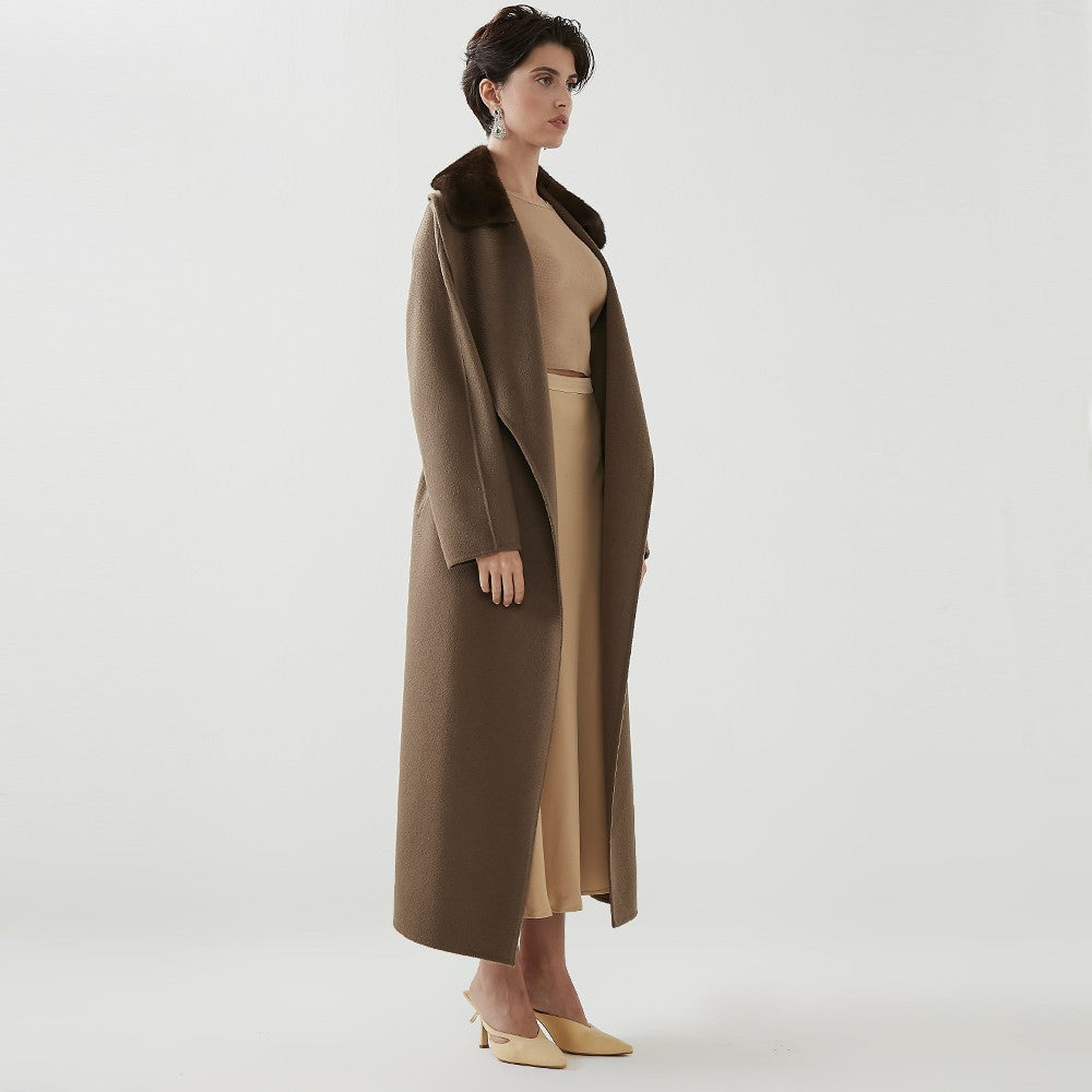 Luna Fur Collar Maxi Coat