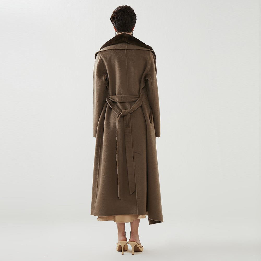 Luna Fur Collar Maxi Coat